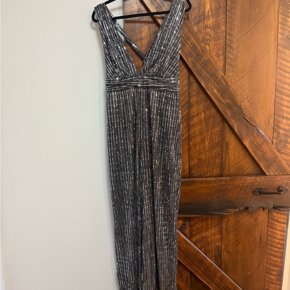 Chic Black and Silver Jumpsuit